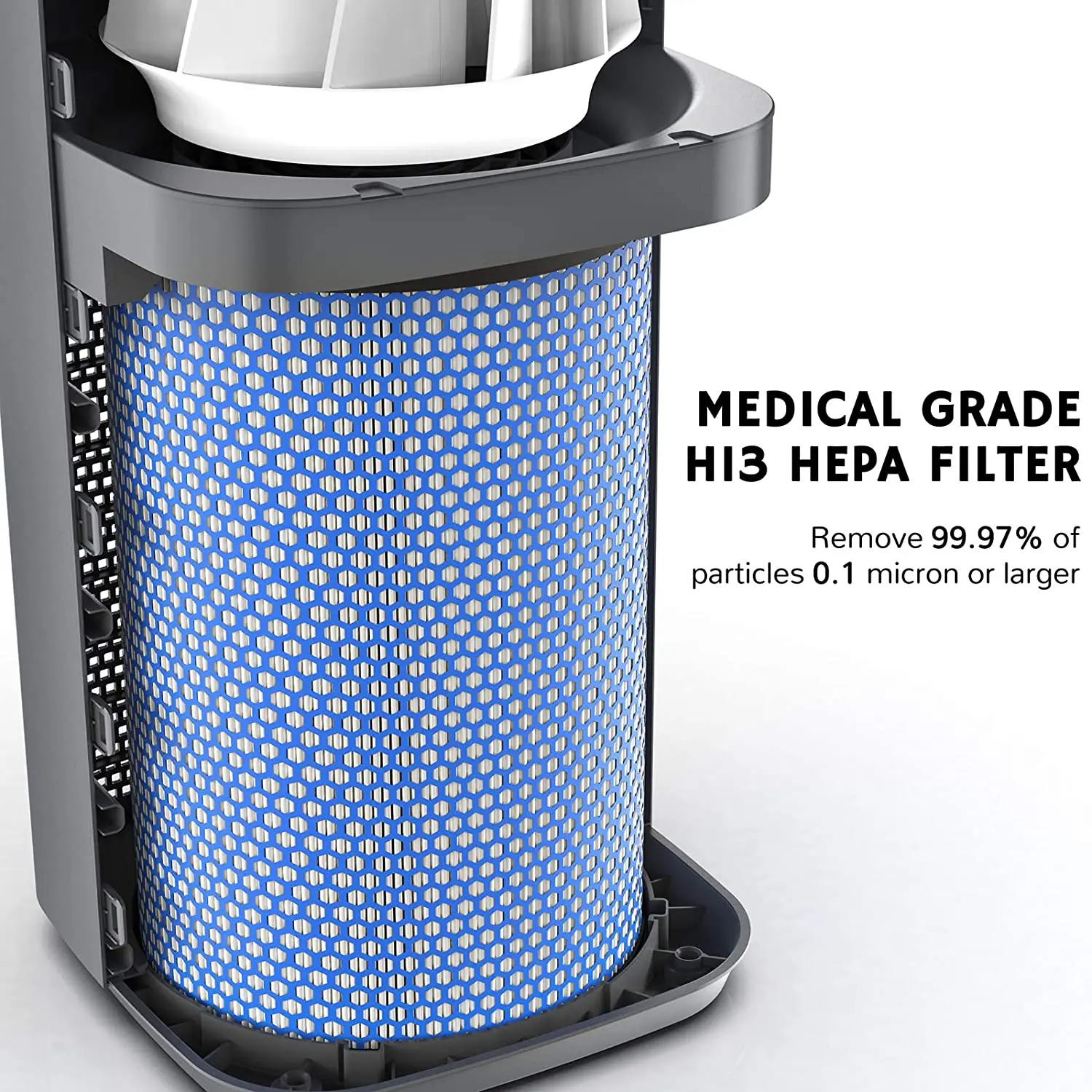 Smart  Control Air Monitoring Quiet True H13  Filter Air Purifier for Home Large Room Removes Smoke Dust Odors