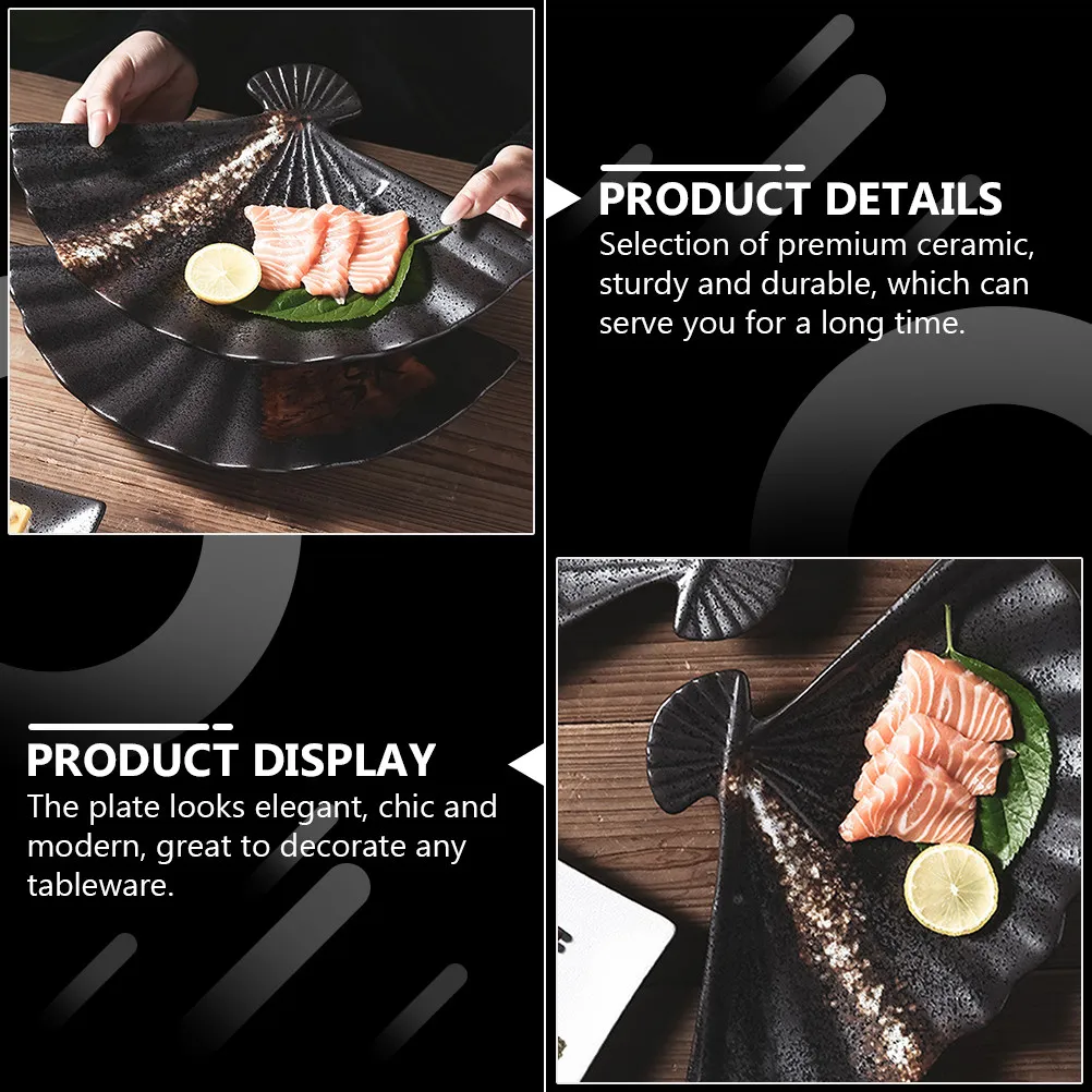 

1 шт. Тарелка для суши в форме сектора, премиальная керамическая тарелка для закусок, десертная тарелка, элегантная посуда в японском стиле