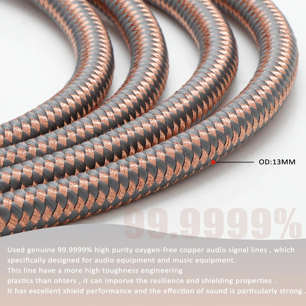 HiFi Accuphase 40th Anniversary OCC Copper RCA/XLR Interconnect Audio Cable with Gold Plated RCA Connectors for Audio Amplifier