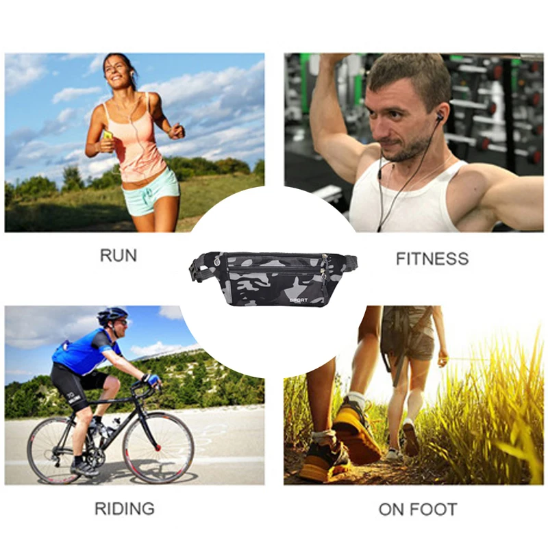 Universal Sports Belt Bag For Men Women Belt Bag Waterproof Waist Bag Gym Jogging Cycling Running Bag Fanny Pack Belt Waist Pack