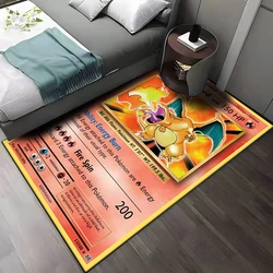 Japanese Anime Pokemon Card Pikachu Large Carpet Living Room Home Decor Sofa Table Rug Anti Slip Chair Lounge Floor Mat