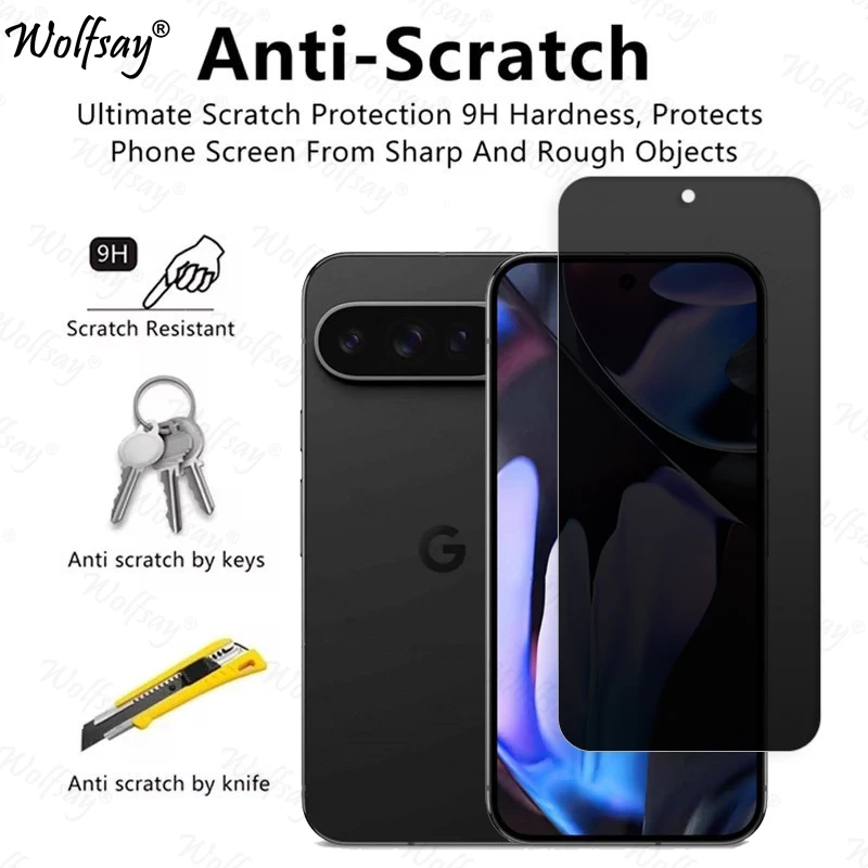 Anti-Spy Tempered Glass For Google Pixel 9 Pro Privacy Screen Protector Google Pixel 9 Pro XL Glass For Google Pixel 9 Pro Glass