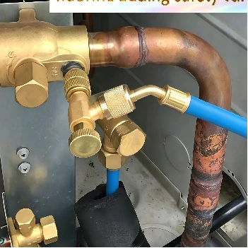 1PCS R410A R22 1/4' Refrigerant filling Safety Valve, Liquid Gas Safety and High Efficiency Adapter, Manual Tool Parts