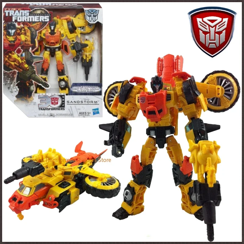 In Stock Hasbro Transformers G Series 30th Anniversary V Class Sandstorm Action Figure Anime Movable Robot Model Collectible