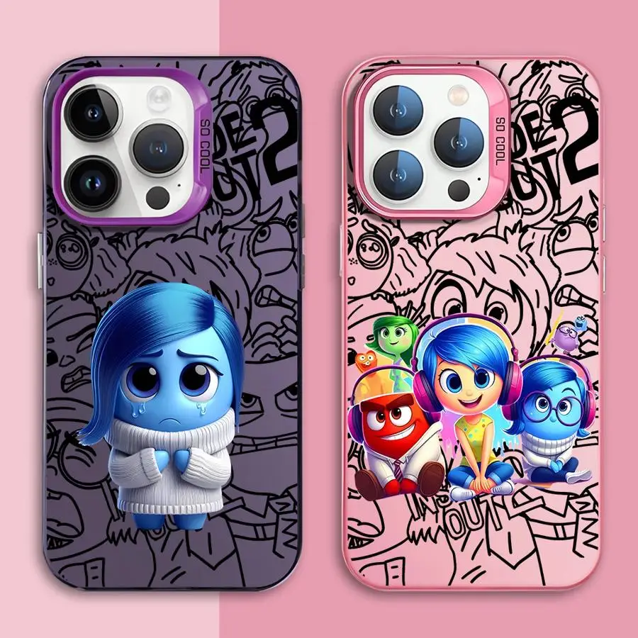 Disney Inside Out Phone Case for Apple iPhone 15 16 Pro Max 13 14 Plus 12 11 Pro plus Matte Shockproof