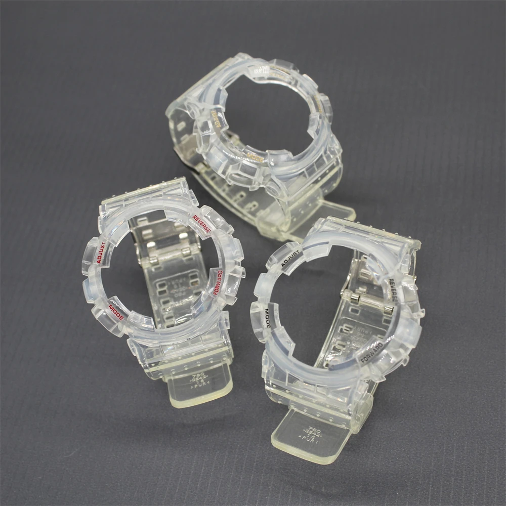 Transparent Color Integrated set Watchband for Casio G-SHOCK GA100 GA110 GA120 GA140 Strap and Bezel Waterproof Watch Band