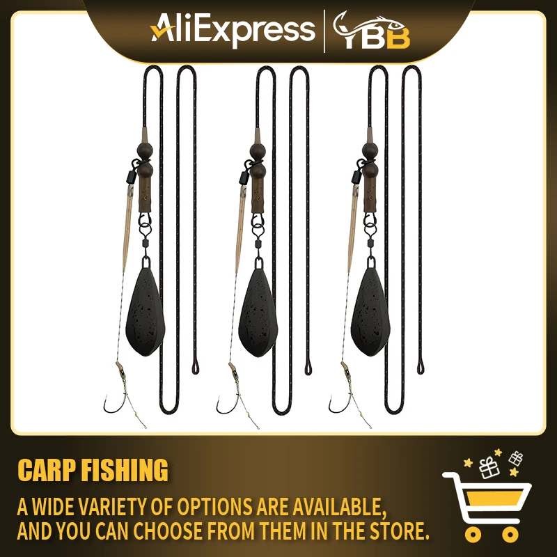 Set de Pesca de Carpa con Línea de Plomo Willow Lead 71G-128G, Anti-Enredos, Anti-Desenganche, para Lanzamiento a Larga Distancia