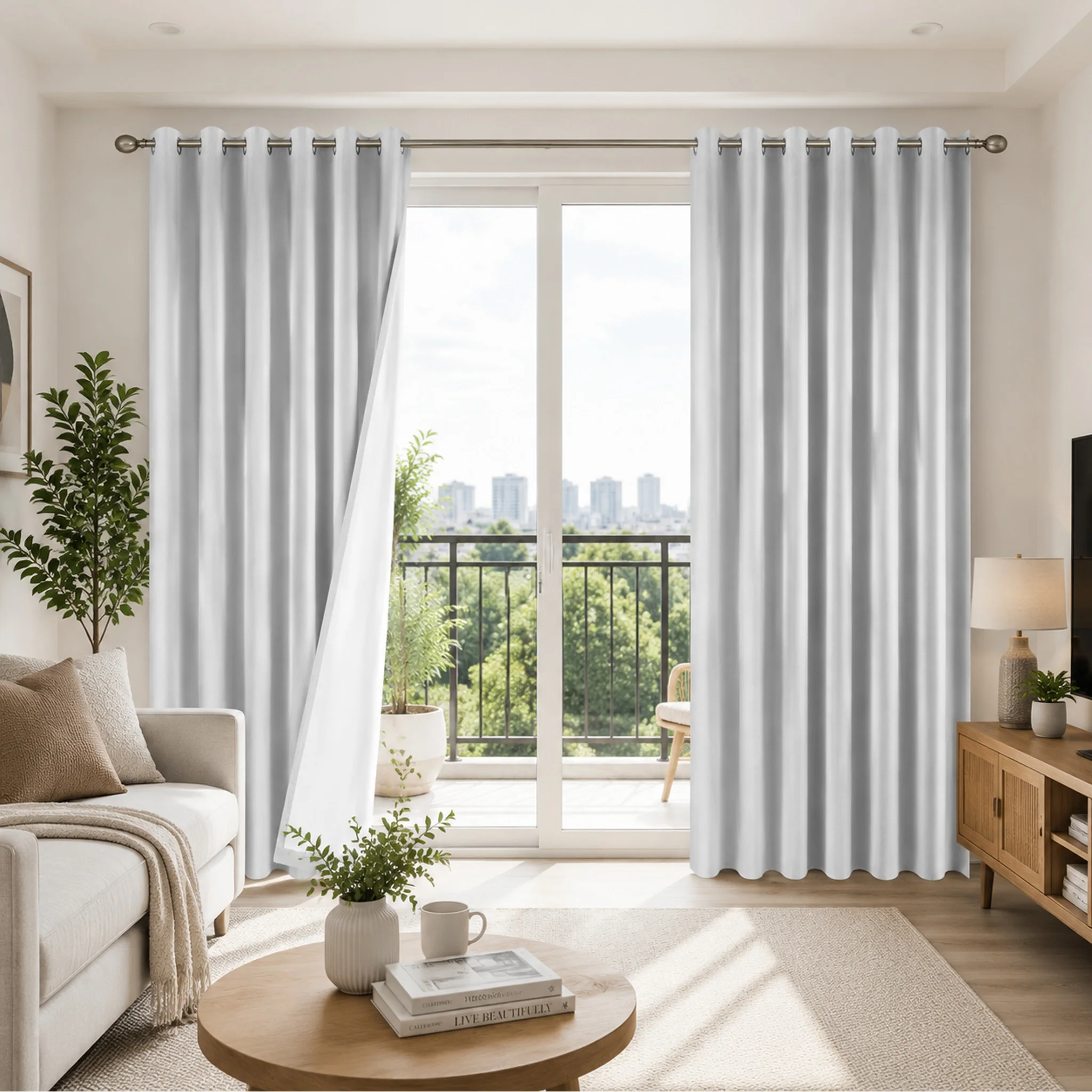 Cortinas 100% Opacas para Sala - Home Office Windows reseña y precio