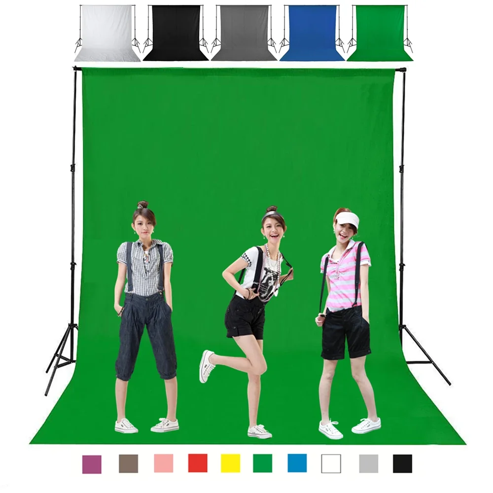 Free tax to Russia 160 X 1 2 3 4 5M Green screen cotton Muslin background Photography backdrop lighting studio Chromakey