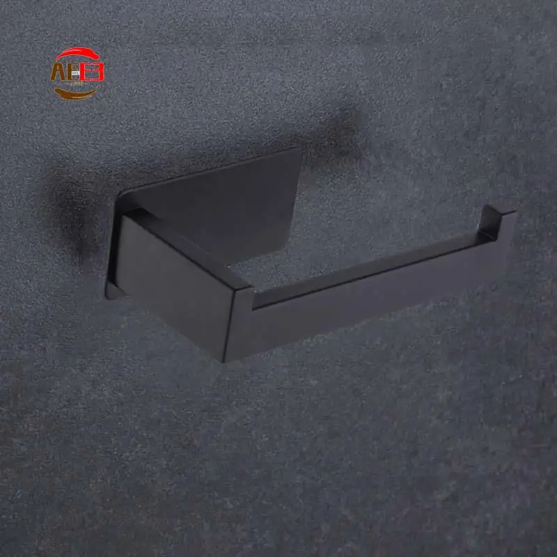 

AEE3-Toilet Paper Holder Matte Black, Toilet Tissue Roll Holders Dispenser And Hangers Wall Mounted For Bathroom & Kitchen