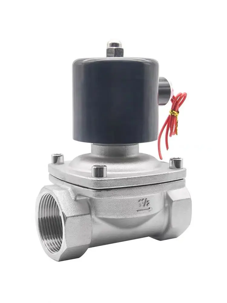 Stainless steel 2W solenoid valve 304 water valve inlet normally closed switch pneumatic control waterproof and moisture-proof