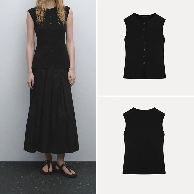 

Bla Slim Fit Knitted Suit Vest Women's Sle Spring New Arrival Z Polyester Fiber 00% Commute Sle Office Faion