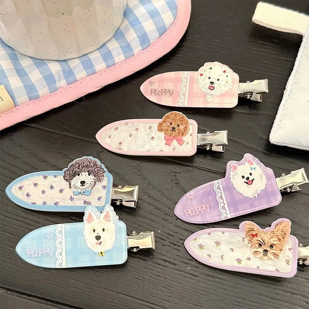 

Cute Cartoon Puppy Hair Clips Adorable Trendy No-Crease Bang Clip Sweet Duckbill Clips Hair Accessories for Women Girls