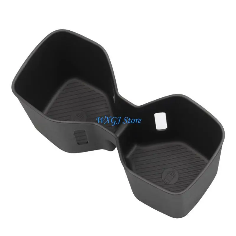 

37JE TPE Armrest Cup Holder with Storage Box Strong Car Interior Accessories Quick Install Rear Cup Holder for Car