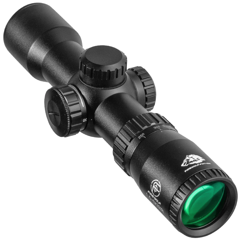 FIRE WOLF 1.5-5X32 Red Dot Green Glow Optical Scope IRG Crossbow Short Hunting Rifle Scope FIRE WOLF 1.5-5X32 Red Dot Green Glo