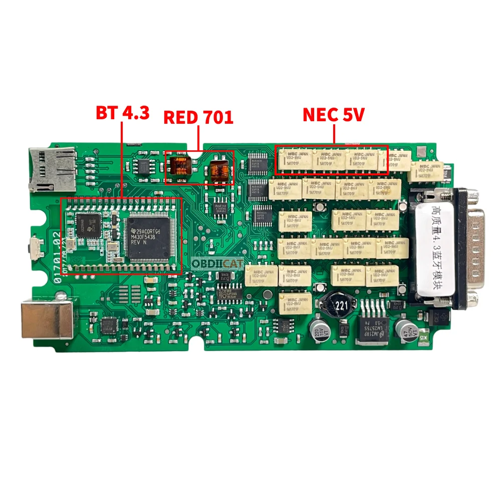 Herramienta de diagnóstico automático para camión, escáner de diagnóstico Multidiag, PCB único TCS Pro, relé NEC Real 9241A, nuevo, 2021,11