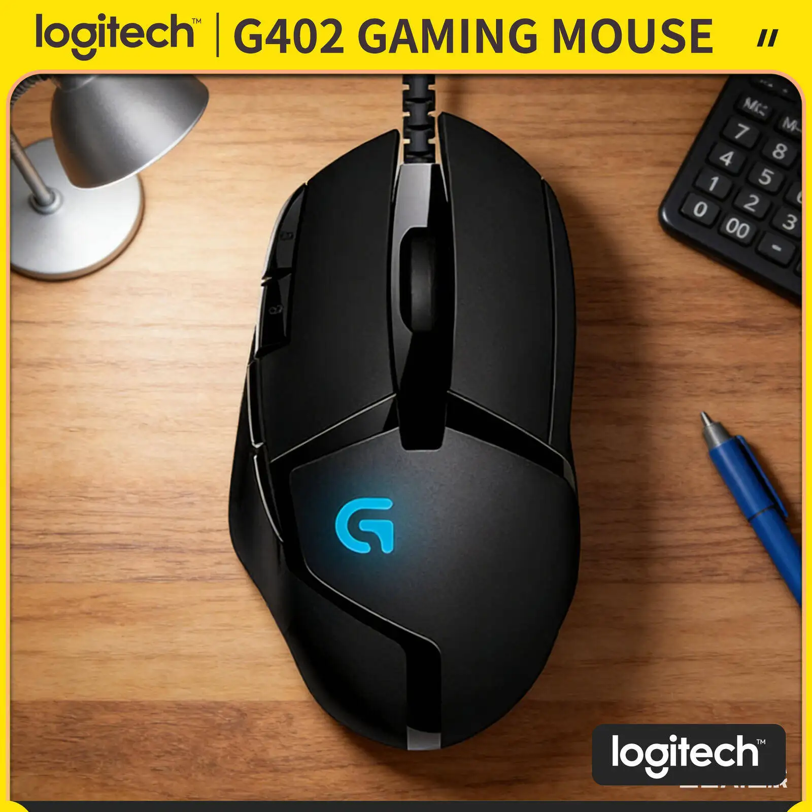 

Игровая мышь Logitech G402 Hyperion Fury: 8 настраиваемых кнопок, 20 млн нажатий, 4 уровня DPI, частота отклика 1 мс, противоскользящий дизайн