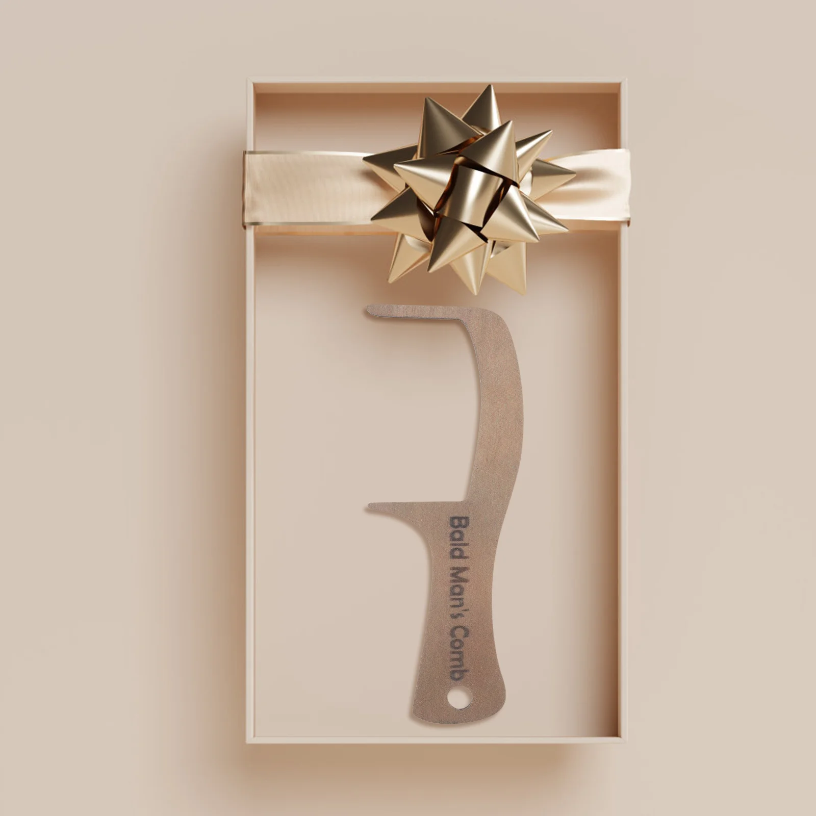 

Bald Man Grooming Comb No Teeth Wooden Scalp Care Brush for Hair Loss Guys Unique Funny Present Crafted Wood Comb for Men