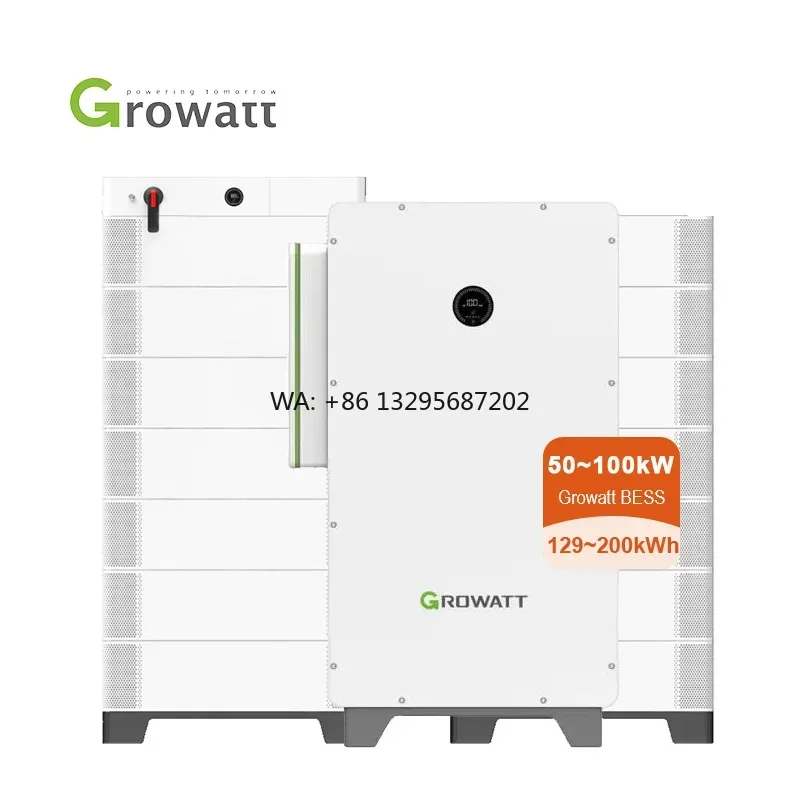 

Sunshine All in One BESS Energy Storage System with Growatt WIT 100K-HU 3Phase Hybrid Inverter and Battery Solar Energy System
