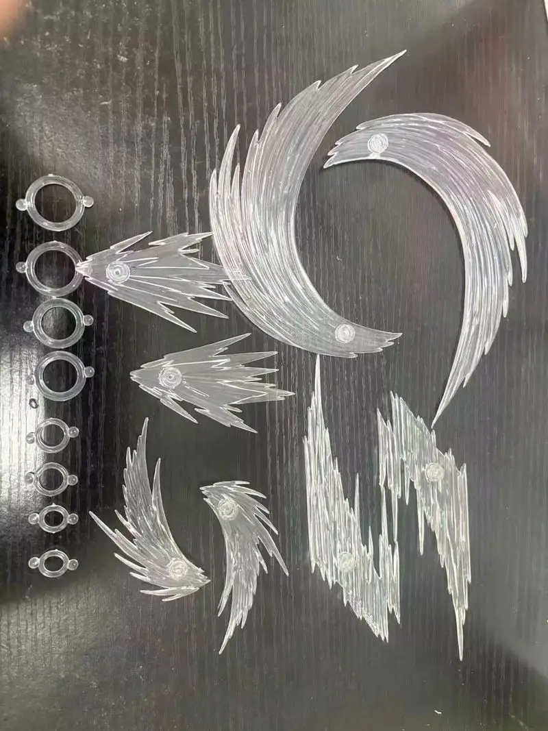 Wind Blade son guku Special Effect Series SHF The Smoke Effect Piece White Ver. مجموعة شخصيات الرسوم المتحركة نموذج لعبة مخصصة #6