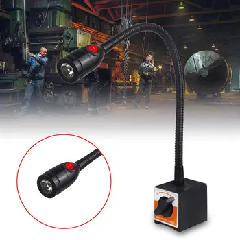 मैग्नेटिक बेस के साथ LED वर्क लाइट, CNC मिलिंग मशीन और प्रोफेशनल टास्क लाइटिंग के लिए 1W 110V इंडस्ट्रियल फ्लेक्सिबल गूज़नेक लैंप 10 best sales एलईडी औद्योगिक - №5