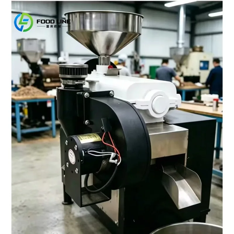 Customized Low Energy Dry Coffee Hulling Unit with Dual Motor Driving, 50kg/H Small-scale Coffee Sheller After-sales Protection