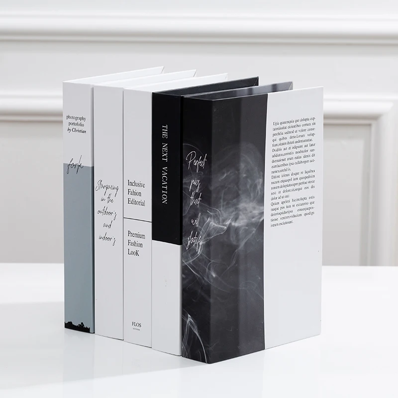 

Fake Books Home Decoration, Simple Series Coffee Table Simulation Books，Unopenable Books Ornament ，Living Room Decor，5pcs