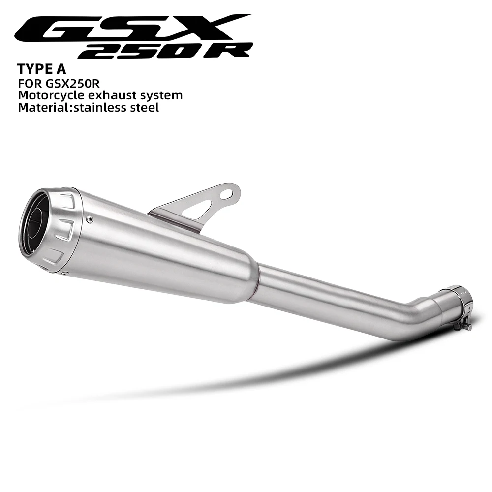 Slip On Integrated Mid Tail High Performance Motorcycle Exhaust For GSX250 GSX250R GSXR-250