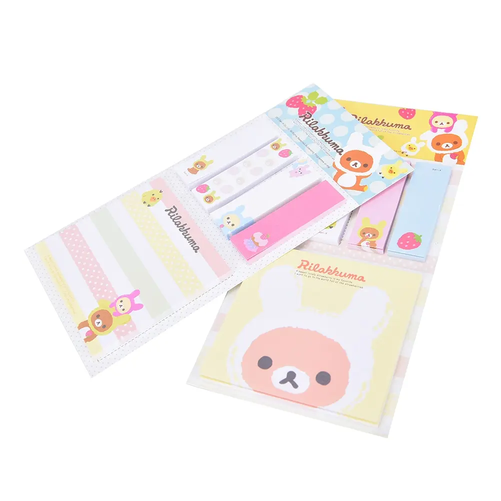 1PC Korea Stationery Rilakkuma Cute Cartoon Bear Sticky Notes Post  Memo Pad School Supplies Planner Stickers Paper Bookmarks