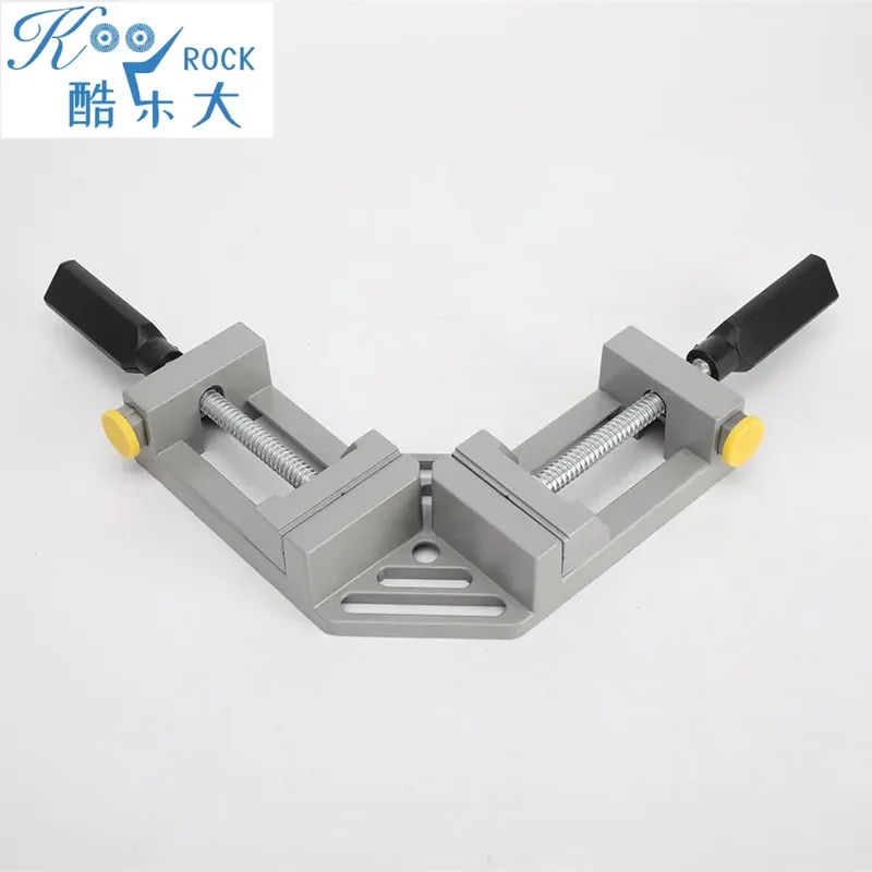 Pro Rapid 90° Corner Clamp: Aluminum Alloy Glass/Flat-Surface Clamping Tool with Triangular Dual-Handle Grip for Precision Work
