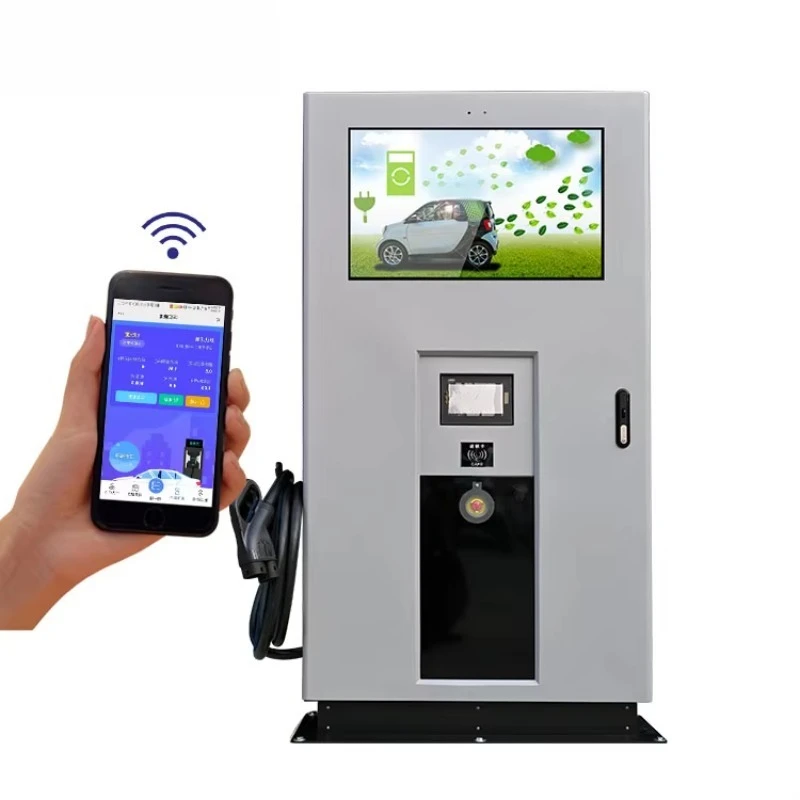 Custom 60KW DC EV Charging Station 2 Guns OCPP GBT Commercial Advertising Screen for Electric Bus & Car