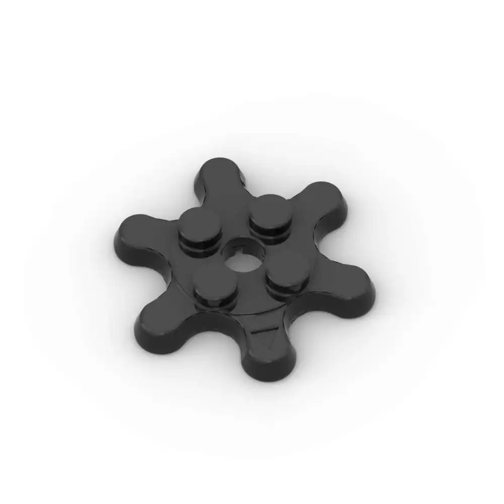 MOC 10 SZT. 35442 Okrągła Płytka 2x2 Koło Zębate 6 Zębów Klocki Konstrukcyjne Zestaw Dom Zamek Kompatybilne Elementy DIY Pomysły Zabawki Prezenty dla Dzieci