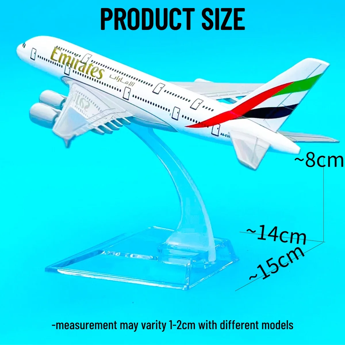 1:400 Midden-Oosten A380 B747 Replica Metalen Vliegtuig Model Schaal Luchtvaart Collectible Diecast Miniatuur Ornament Souvenir Speelgoed