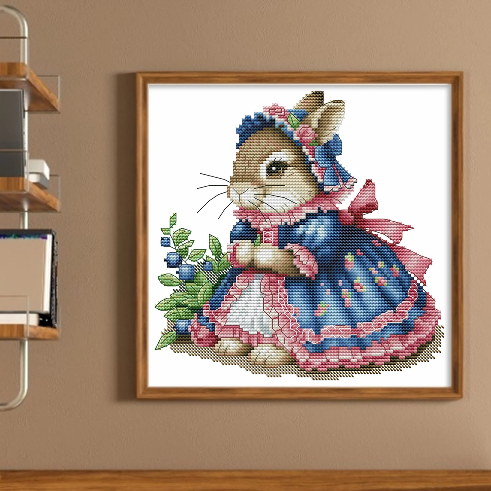 Cross Stitch Stamped Kits Beginners - Animal Partial 14CT 2 Strands DIY