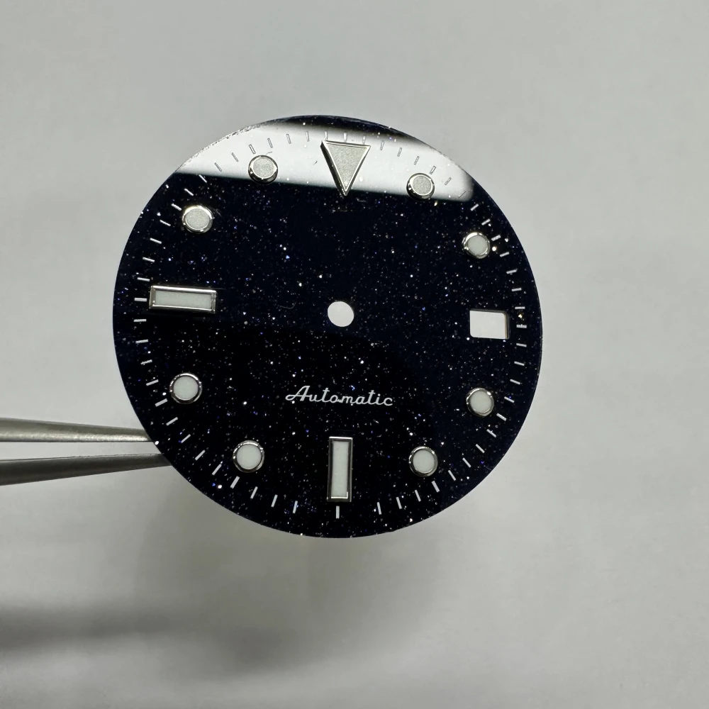 Watch Repair Parts 28.5MM Calendar Stone Watch Luminous Dial for NH35/NH36 Automatic Movement Accessories Personalization tools