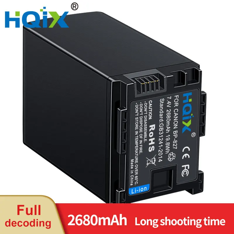 

HQIX for Canon HF 10 11 100 S10 S20 S21 S30 S100 S200 M31 M32 M40 M41 M200 M300 M400 G10 HG20 XA10 Camera BP-827 Battery Charger