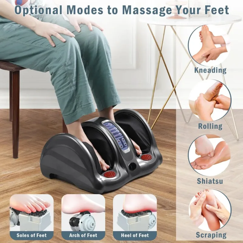 Massageador elétrico de panturrilha Shiatsu com calor