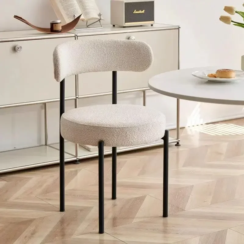 2024 Dining Chairs Modern Iron Glass Living Room Chairs with Metal Legs frame Dining Room Furniture Makeup Office Chairs