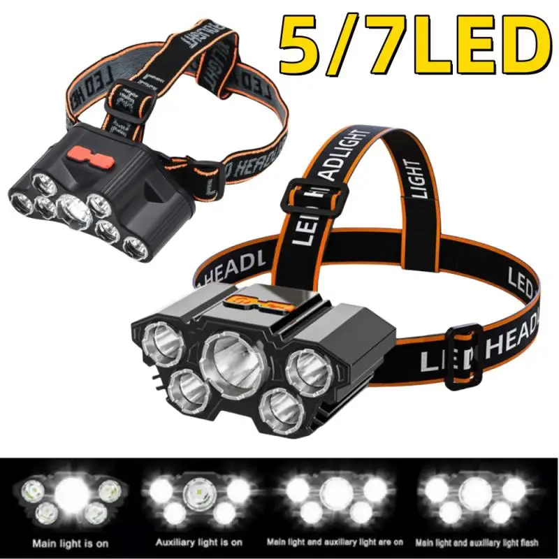 Usb Rechargeable Led Headlight Super Bright Working Modes Stronglight Long-distance Headlamp Waterproof Head-MountedFlashlight