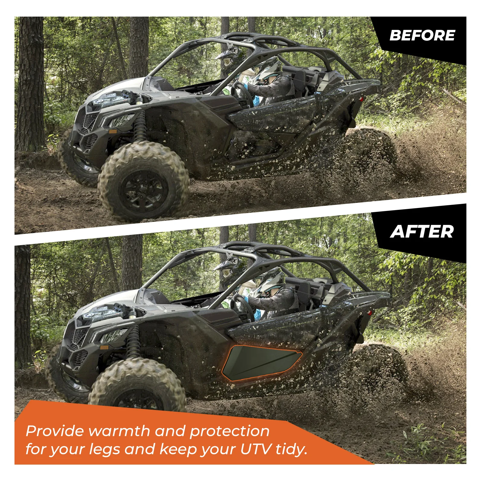 X3 2 Türen untere Türverkleidungen mit Metallrahmen 715002903 für Can-am Maverick X3 Max R RR 4x4 XMR XDS XRC XRS DS RS 900 2017–2025