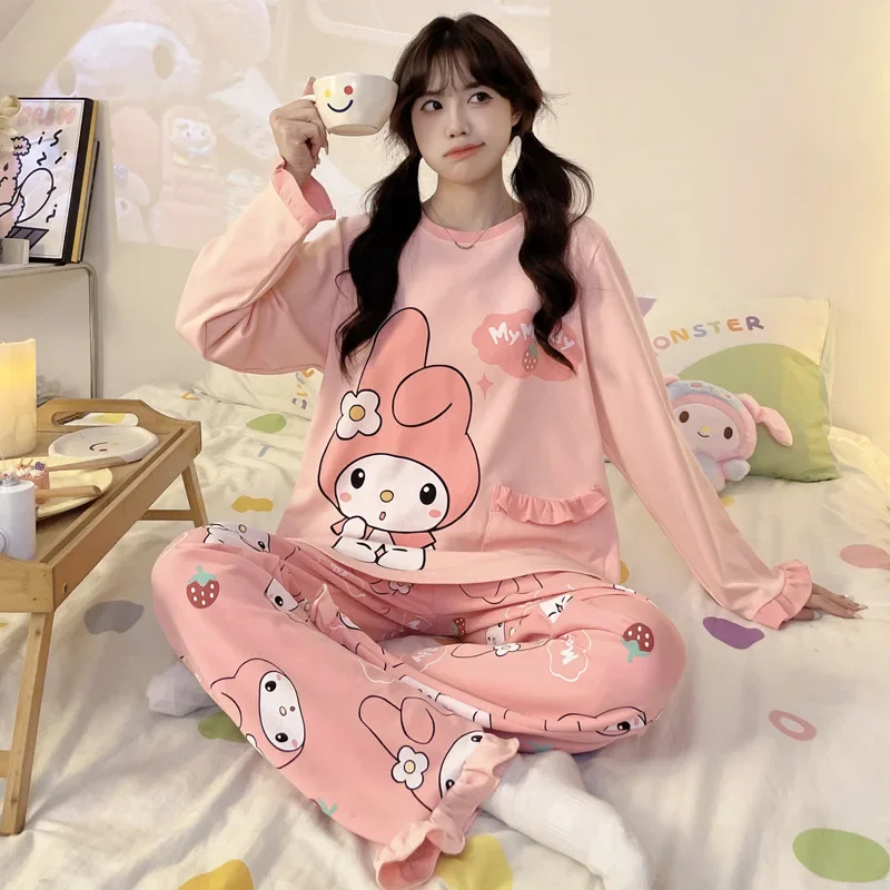 Sanrio pajamas spring two-piece set Yugui dog loungewear Sanrio loungewear cute casual and comfortable Yugui dog pajamas