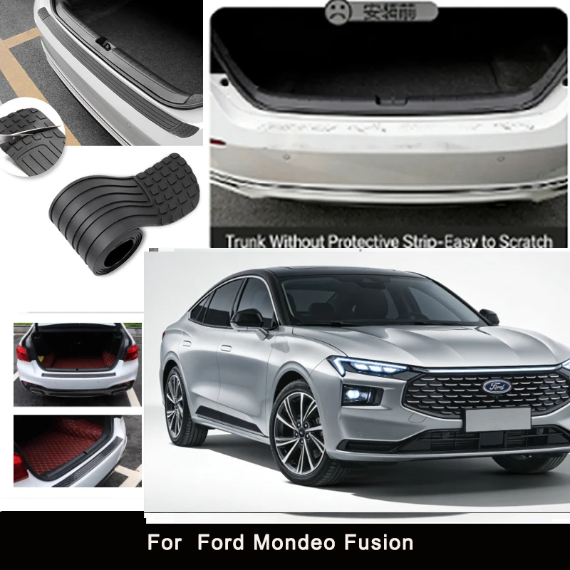 

Защитная наклейка-накладка на задний бампер для Ford Mondeo Fusion, защита от царапин и ударов, наклейка-полоса