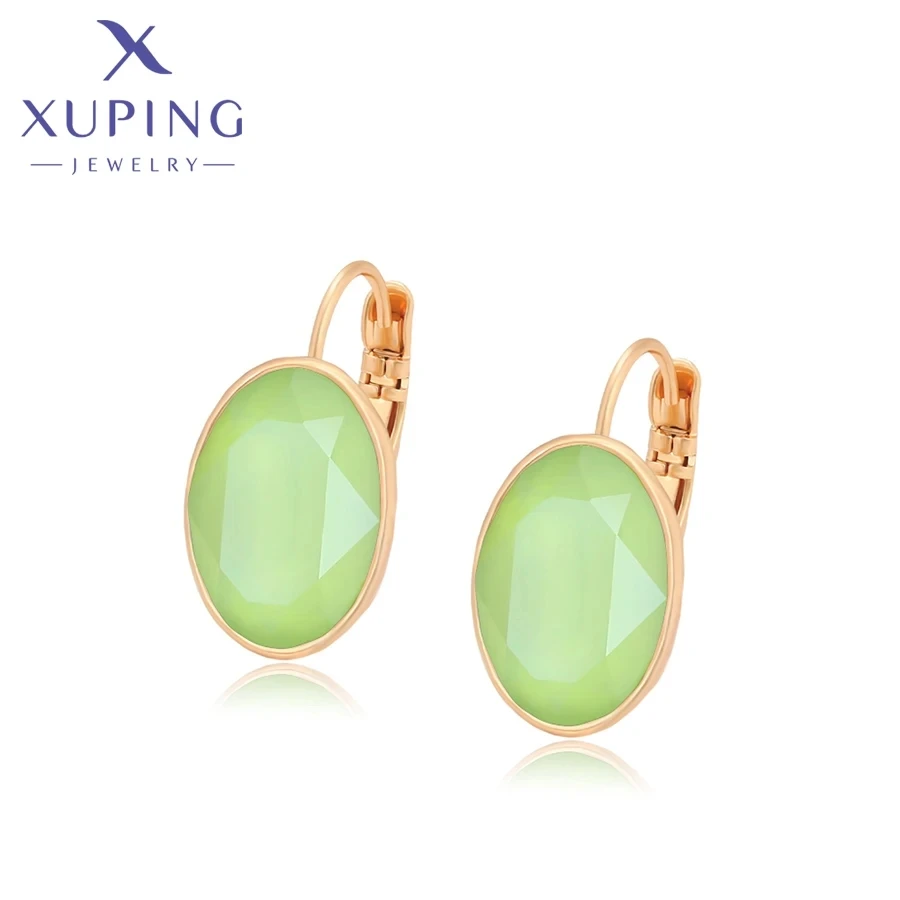 Xuping Jewelry Fashion Oval Shaped Crystal Earrings for Women Chrismas Gifts 810602442