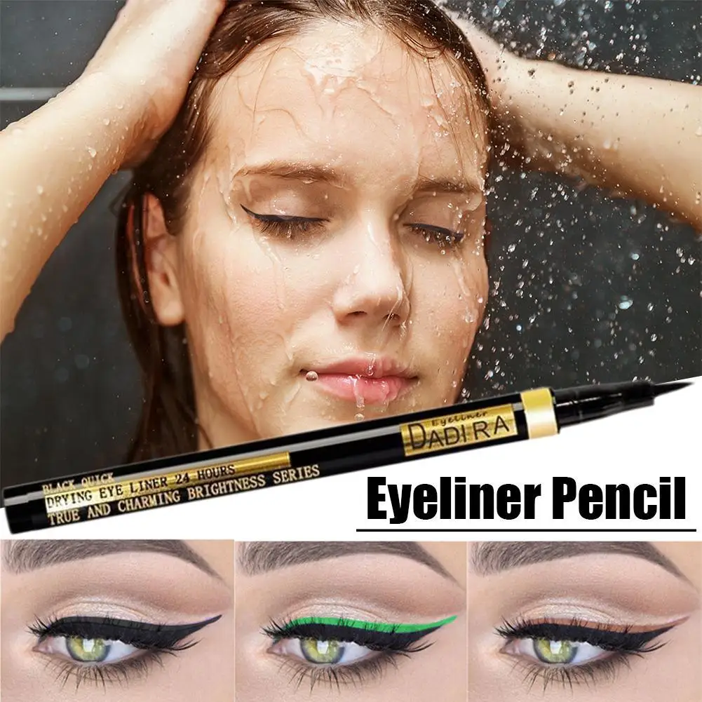 방수 얼룩 방지 액체 아이라이너 펜 - 초보자를 위한 오래 지속되는 컬러풀 메이크업, 블랙 & 브라운 색조를 쉽게 적용할 수 있음