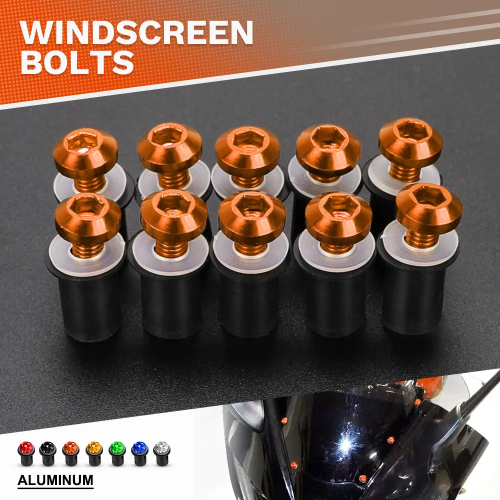For Duke RC 125 200 250 390 690 790 990 1050 1190 1290 ADV Enduro RC8 Motorcycle Windshield Screw Rubber Nuts Fairing Bolts Kit