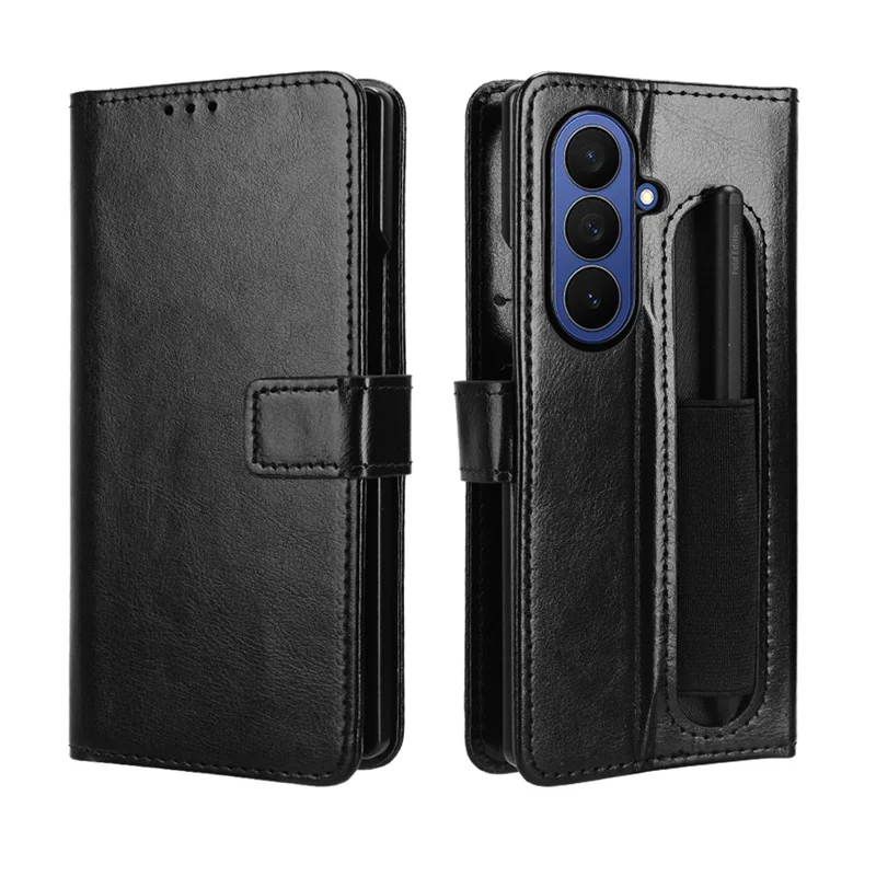 For Samsung Z Fold 7 Fold7 5G Anti-fall Phone Case Non-slip With Lanyard Stand Holder For Galaxy Z Fold 7 Business Wallet Cover