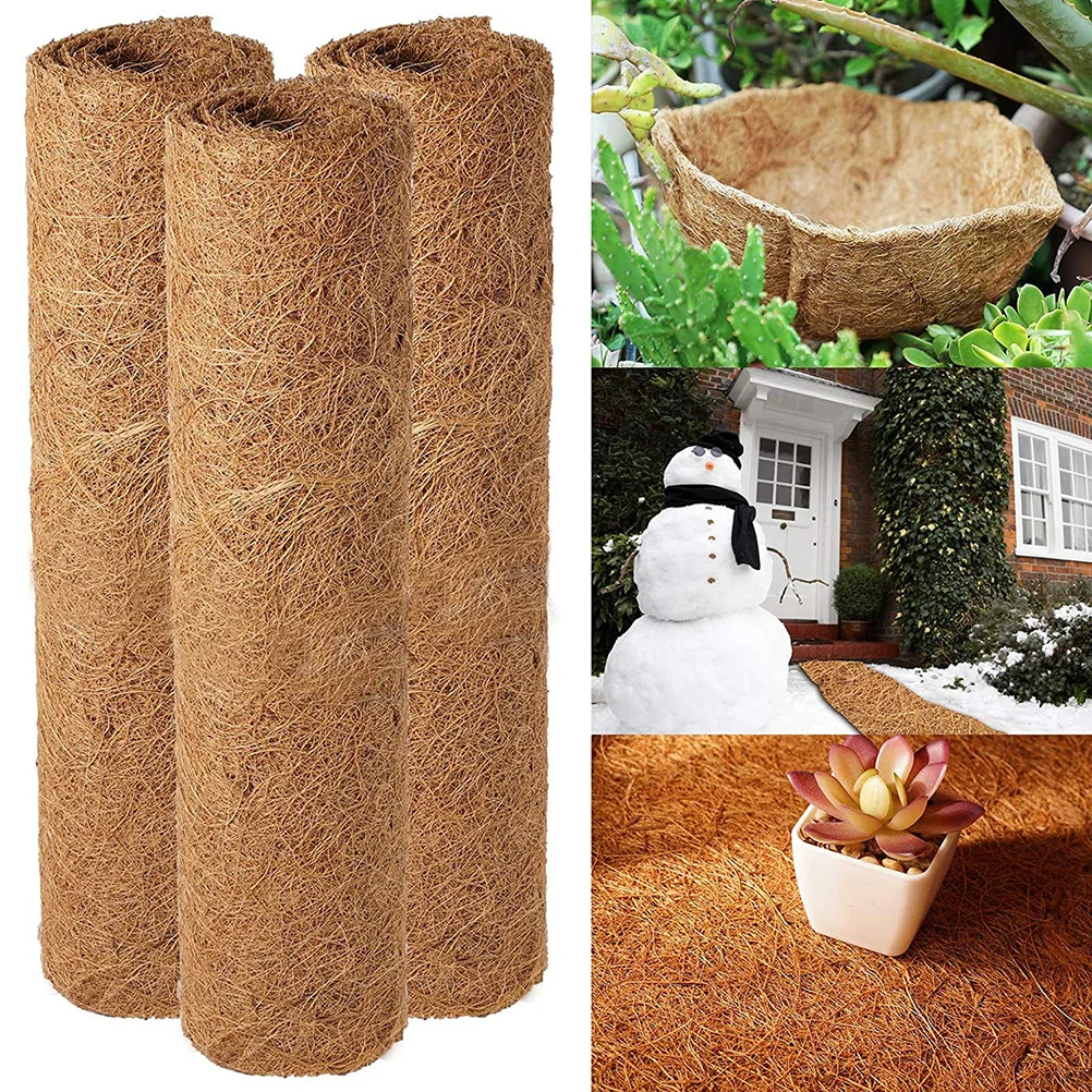 

Natural Coconuts Fiber Mat Composting Fiber Pad Biodegradable Composting Blanket Garden Planter Liner Bin Coconuts Palm Mat Roll