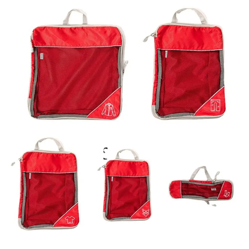 

Portable Compression Packing Cubes Compressible Underwear Travel Packing Organizers Visual Waterproof Suitcases Bag