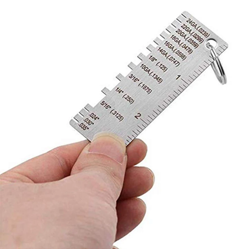 A84X-2 Pack Steel Welding Gauge Welding Gauge Inspection Tool Wire Sizes Thickness Gauge