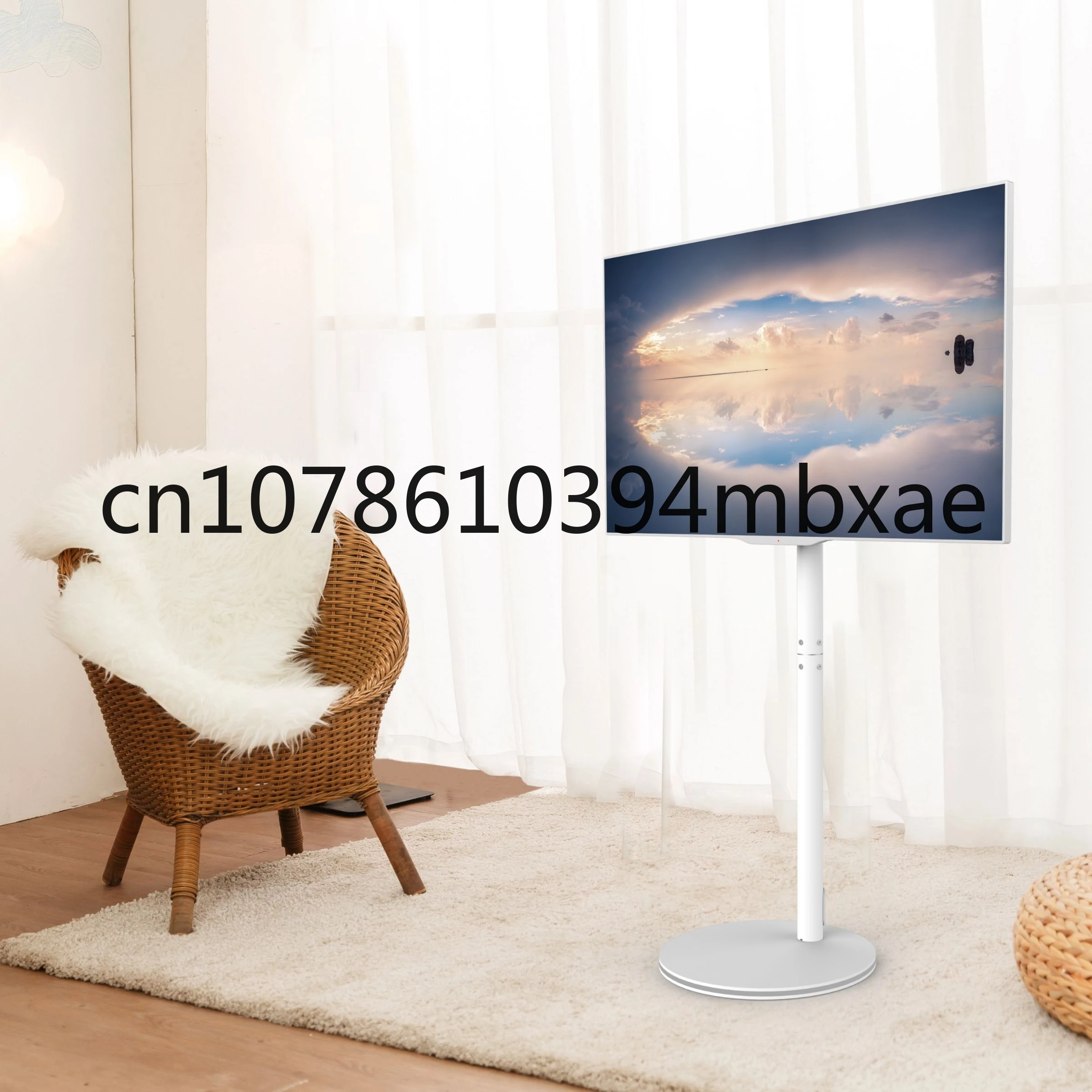 Free Standing TV Suporte para Chão com Roda, Luz LED, Elegante, Moderno, LG, 42 Polegadas